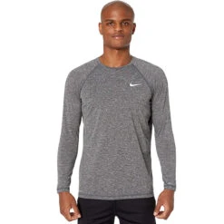 Nike - Long Sleeve Hydroguard T-Shirt (Black) -Cheap The Best Swimwear Store nike long sleeve hydroguard t shirt black 7