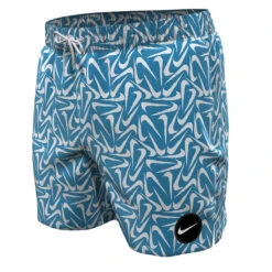 Nike - Marker Swoosh Lap 5' Volley Short (Laser Blue) -Cheap The Best Swimwear Store nike marker swoosh lap 5 volley short laser blue 3