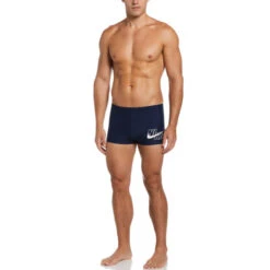 Nike - Men's Logo Square Leg ( Midnight Navy) -Cheap The Best Swimwear Store nike mens logo square leg midnight navy 3