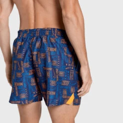 Nike - Men's Swim Logo Mash-up 5" Volley Short (Midnight Navy) -Cheap The Best Swimwear Store nike mens swim logo mash up 5 volley short midnight navy 5