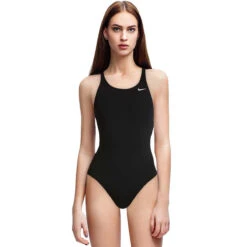 Nike - Poly Solid Hydrastrong Fastback Girls One Piece (Black)