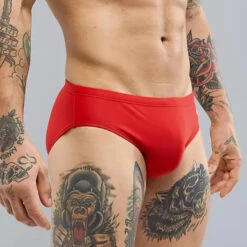 Nike - Solid Brief (University Red) -Cheap The Best Swimwear Store nike solid brief university red 4