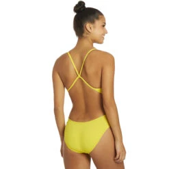 Nike - Solid Hydrastrong Cutout One Piece (Varsity Maize) -Cheap The Best Swimwear Store nike solid hydrastrong cutout one piece varsity maize 3