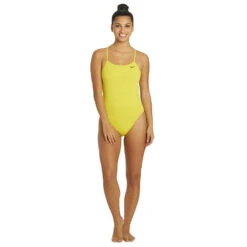 Nike - Solid Hydrastrong Cutout One Piece (Varsity Maize) -Cheap The Best Swimwear Store nike solid hydrastrong cutout one piece varsity maize 5