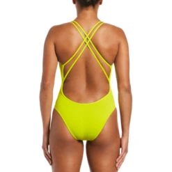 Nike - Solid Hydrastrong Spiderback One Piece (Cyber) -Cheap The Best Swimwear Store nike solid hydrastrong spiderback one piece cyber 7