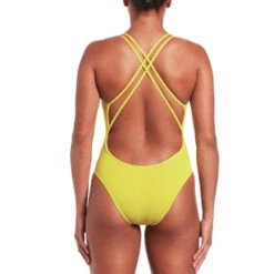 Nike - Solid Hydrastrong Spiderback One Piece (Varsity Maize) -Cheap The Best Swimwear Store nike solid hydrastrong spiderback one piece varsity maize 7
