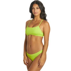 Nike - Women's Essential Racerback Bikini Set (Atomic Green) -Cheap The Best Swimwear Store nike womens essential racerback bikini set atomic green 4