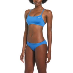 Nike - Women's Essential Racerback Bikini Set (Pacific Blue) -Cheap The Best Swimwear Store nike womens essential racerback bikini set pacific blue 8