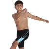 Speedo - Boy's Boom Logo Splice Jammer - Black/Light Blue