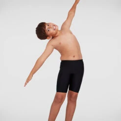 Speedo - Boy's Boom Logo Splice Jammer - Black/Light Blue -Cheap The Best Swimwear Store speedo boys boom logo splice jammer black light blue 5