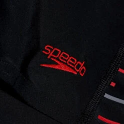 Speedo - Boys Placement Print Jammer - Black/Red -Cheap The Best Swimwear Store speedo boys placement print jammer black red 10