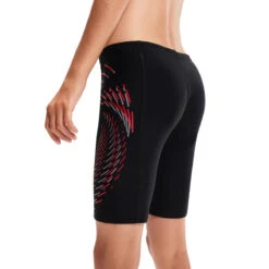 Speedo - Boys Placement Print Jammer - Black/Red -Cheap The Best Swimwear Store speedo boys placement print jammer black red 5