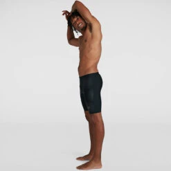 Speedo - Hexagonal Tech Placement Jammer - Black/Grey -Cheap The Best Swimwear Store speedo hexagonal tech placement jammer black grey 3
