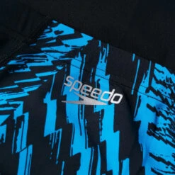 Speedo - Men's Allover V-Cut Jammer - Black/Blue -Cheap The Best Swimwear Store speedo mens allover v cut jammer black blue 10