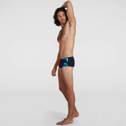 Speedo - Men's Placement Digital 14cm Trunks - Black/Orange/Blue -Cheap The Best Swimwear Store speedo mens placement digital 14cm trunks black orange blue 4