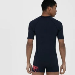 Speedo - Mens Short Sleeve Rash Top - Navy -Cheap The Best Swimwear Store speedo mens short sleeve rash top navy 4