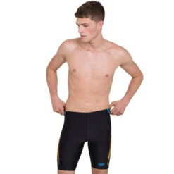 Speedo - Mens Tech Panel Jammer - Black/Mango