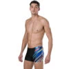 Speedo - Mirrorflash Allover Digital V Panel Aqua Shorts - Black/Psycho Red