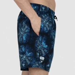 Speedo - Star Wars Death Star 16" Watershort - Black/Blue -Cheap The Best Swimwear Store speedo star wars death star 16 watershort black blue 7