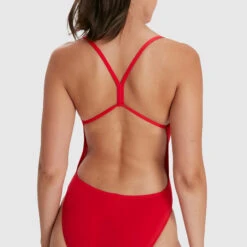 Speedo - Women's Eco Endurance+ Thinstrap Swimsuit - Red/Red -Cheap The Best Swimwear Store speedo womens eco endurance thinstrap swimsuit red red 3