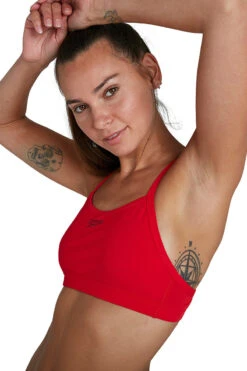 Speedo - Womens Essential Endurance Plus Thinstrap Bikini - Red -Cheap The Best Swimwear Store speedo womens essential endurance plus thinstrap bikini red 12
