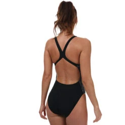 Speedo - Women's Placement Powerback Swimsuit - Black/White -Cheap The Best Swimwear Store speedo womens placement powerback swimsuit black white 10