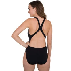Speedo - Women's Placement Powerback Swimsuit - Black/White -Cheap The Best Swimwear Store speedo womens placement powerback swimsuit black white 3