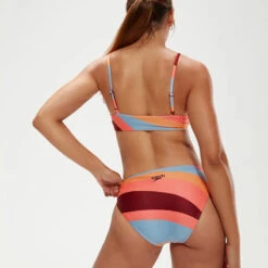 Speedo - Women's Printed Adjustable Thinstrap Bikini - Oxblood/Coral -Cheap The Best Swimwear Store speedo womens printed adjustable thinstrap bikini oxblood coral 6