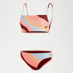 Speedo - Women's Printed Adjustable Thinstrap Bikini - Oxblood/Coral -Cheap The Best Swimwear Store speedo womens printed adjustable thinstrap bikini oxblood coral 7
