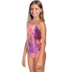 The Final Funnies - Templed Foil Wingback Girls Swimsuit
