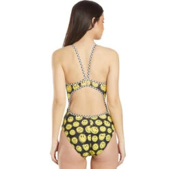 The Finals Funnies - Smiley Non Foil Flutterback Swimsuit -Cheap The Best Swimwear Store the finals smiley non foil funnies flutterback one piece swimsuit 3