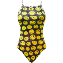 The Finals Funnies - Smiley Non Foil Flutterback Swimsuit -Cheap The Best Swimwear Store the finals smiley non foil funnies flutterback one piece swimsuit 6