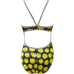The Finals Funnies - Smiley Non Foil Flutterback Swimsuit -Cheap The Best Swimwear Store the finals smiley non foil funnies flutterback one piece swimsuit 7