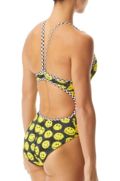 The Finals Funnies - Smiley Non Foil Flutterback Swimsuit -Cheap The Best Swimwear Store the finals smiley non foil funnies flutterback one piece swimsuit 9