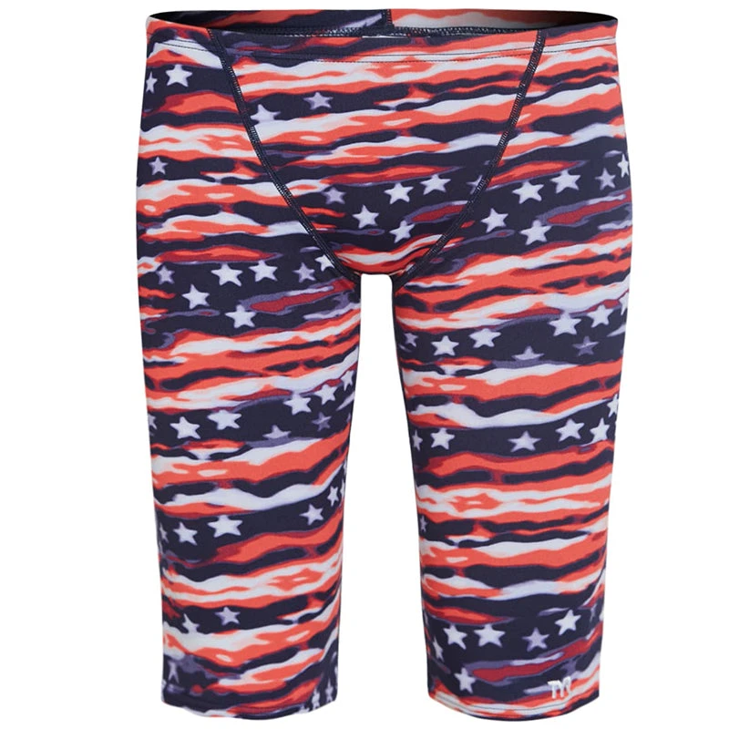 TYR - Men’s All American All Over Jammer Swimsuit - Red/White/Blue 4 TYR - Men’s All American All Over Jammer Swimsuit - Red/White/Blue - Image 4