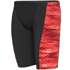TYR - Men’s Castaway Hero Jammer Swimsuit - Red -Cheap The Best Swimwear Store tyr men s castaway hero jammer swimsuit red 3