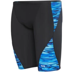 TYR - Men’s Hydra Blade Jammer Swimsuit - Blue -Cheap The Best Swimwear Store tyr mens hydra jammer swimsuit blue 3
