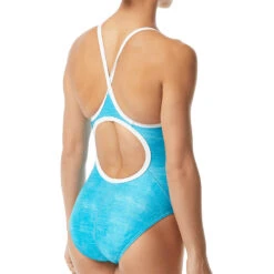 TYR - Sandblasted Diamondfit Ladies Swimsuit - Turquoise/White -Cheap The Best Swimwear Store tyr sandblasted diamondfit ladies swimsuit turquoise white 7