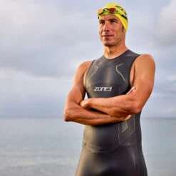 Zone3 - Mens Sleeveless Vision Wetsuit - Black/Green -Cheap The Best Swimwear Store zone3 mens sleeveless vision wetsuit black green 7